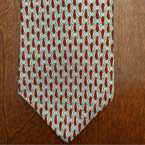 Brooks Brothers 346 Men's 100% Silk Tie - Blue and Red - Picture 5 of 9